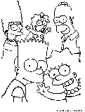Simpsons Family Coloring Page 