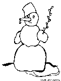 Springsnowman Coloring Page 