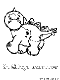 Webkinz Bubblegumasaurus Coloring Page 