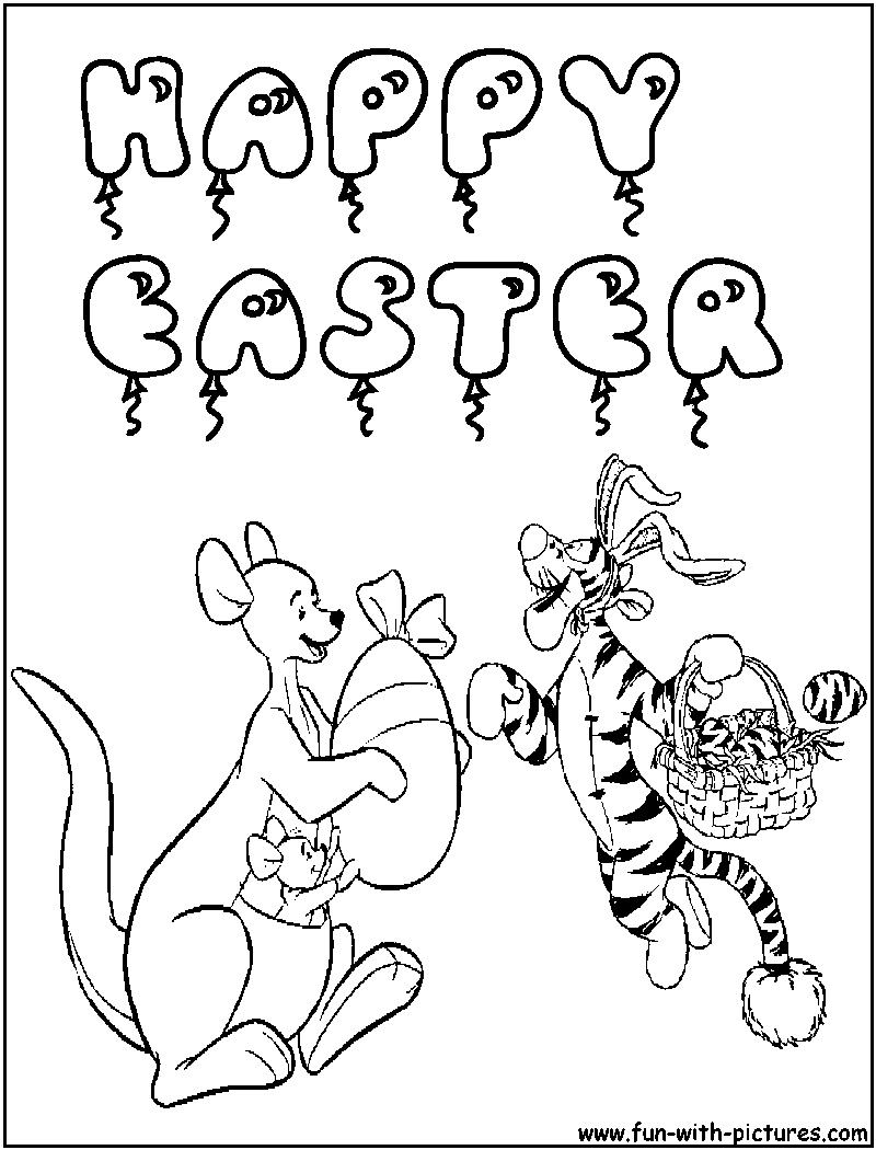 winnie the pooh easter coloring pages