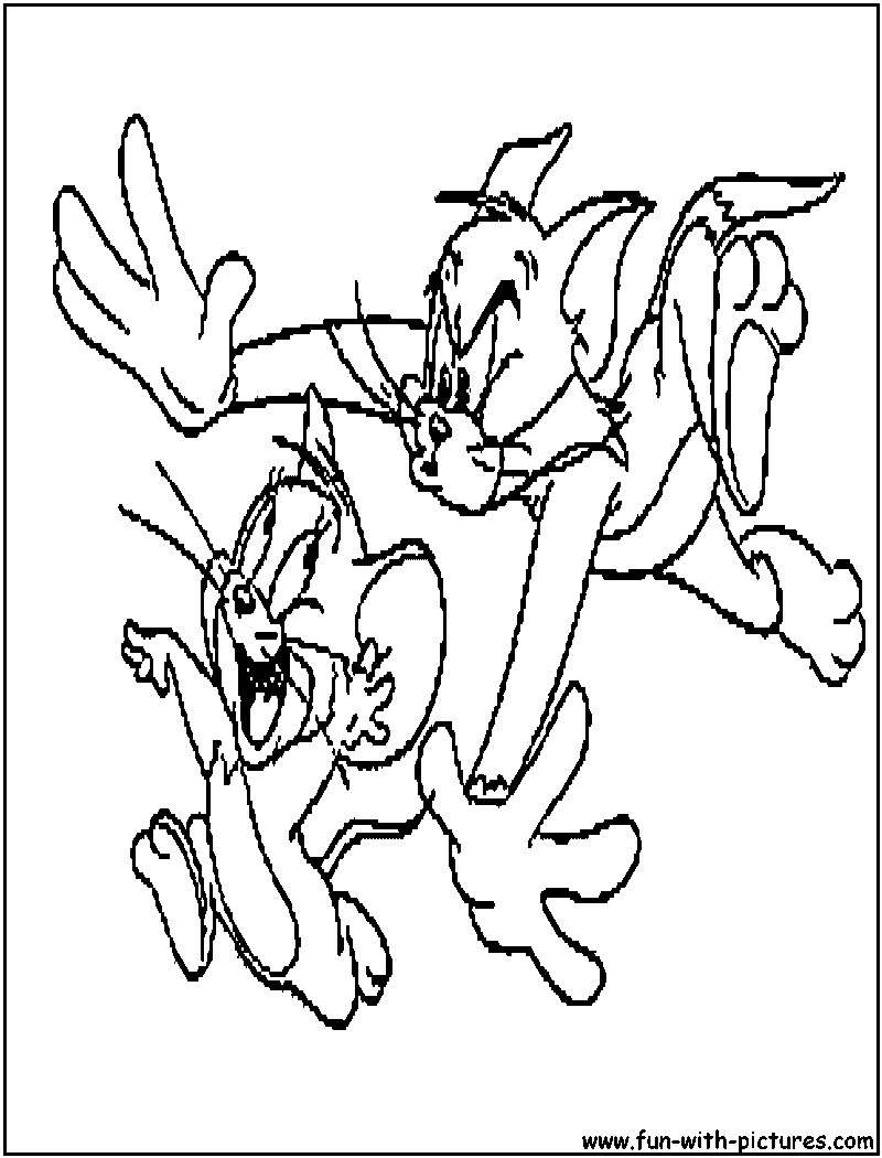 Tom And Jerry Coloring Page 