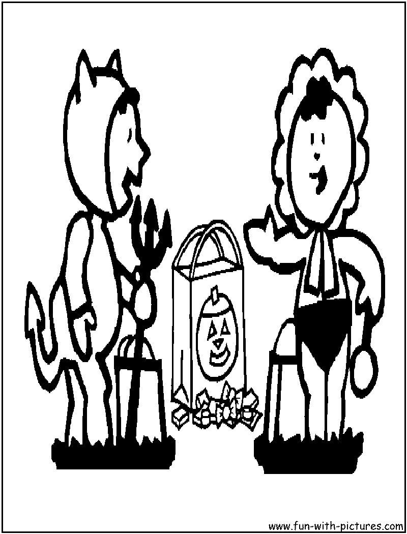 Trickortreat Coloring Page 