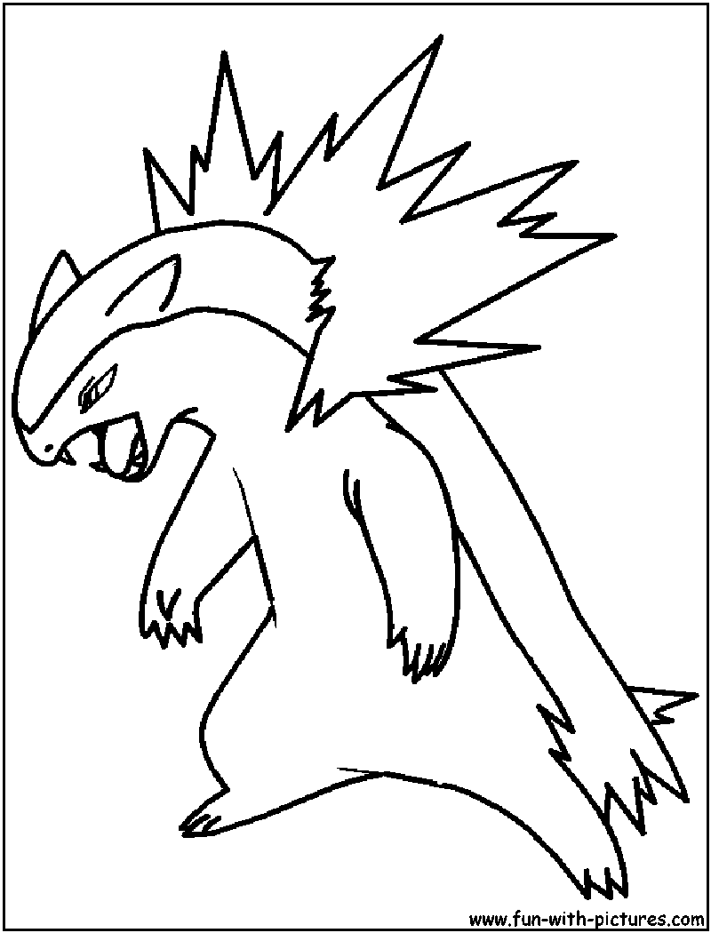 Typhlosion Coloring Page 