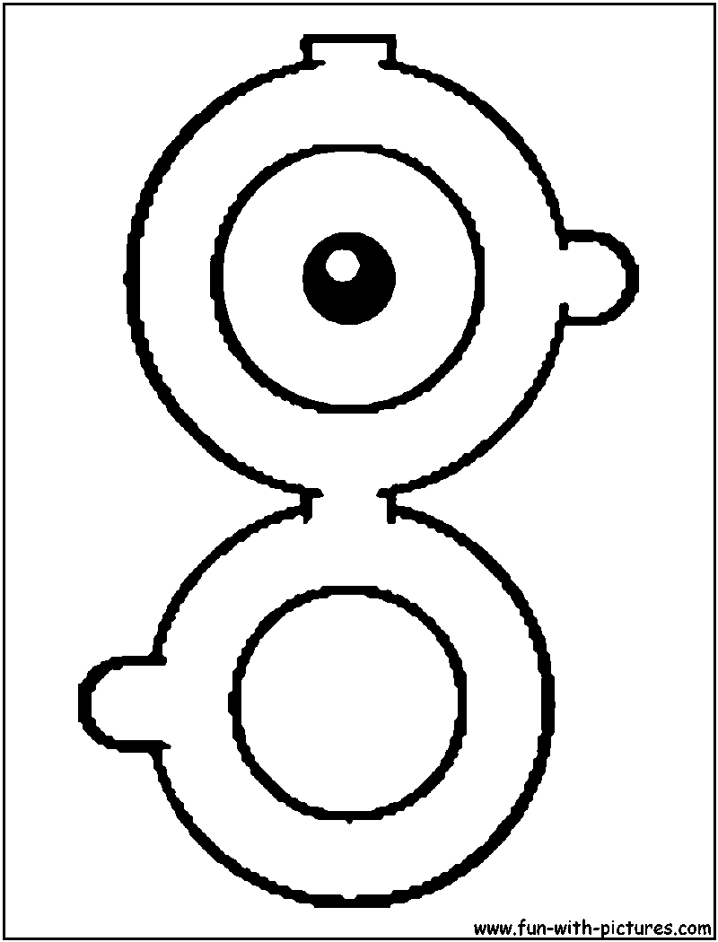 Unown B Coloring Page 