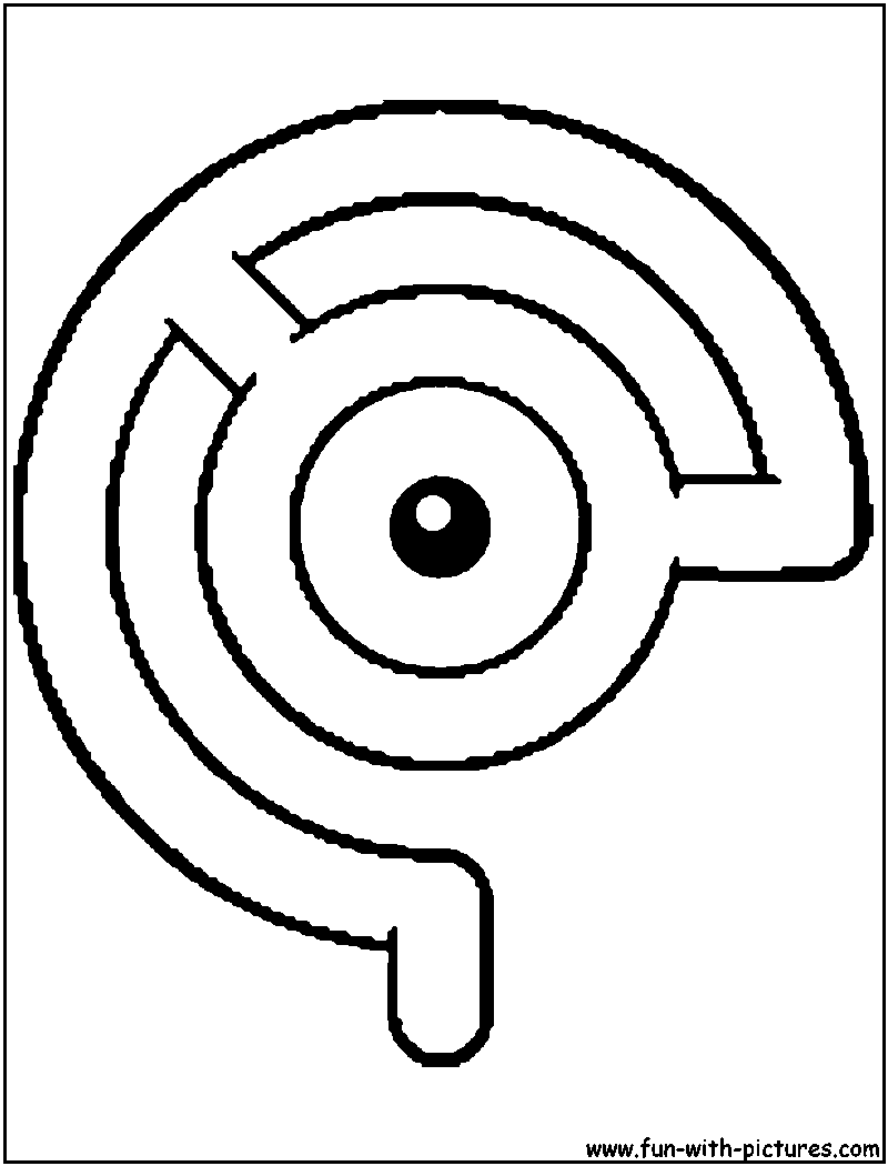 Unown C Coloring Page 