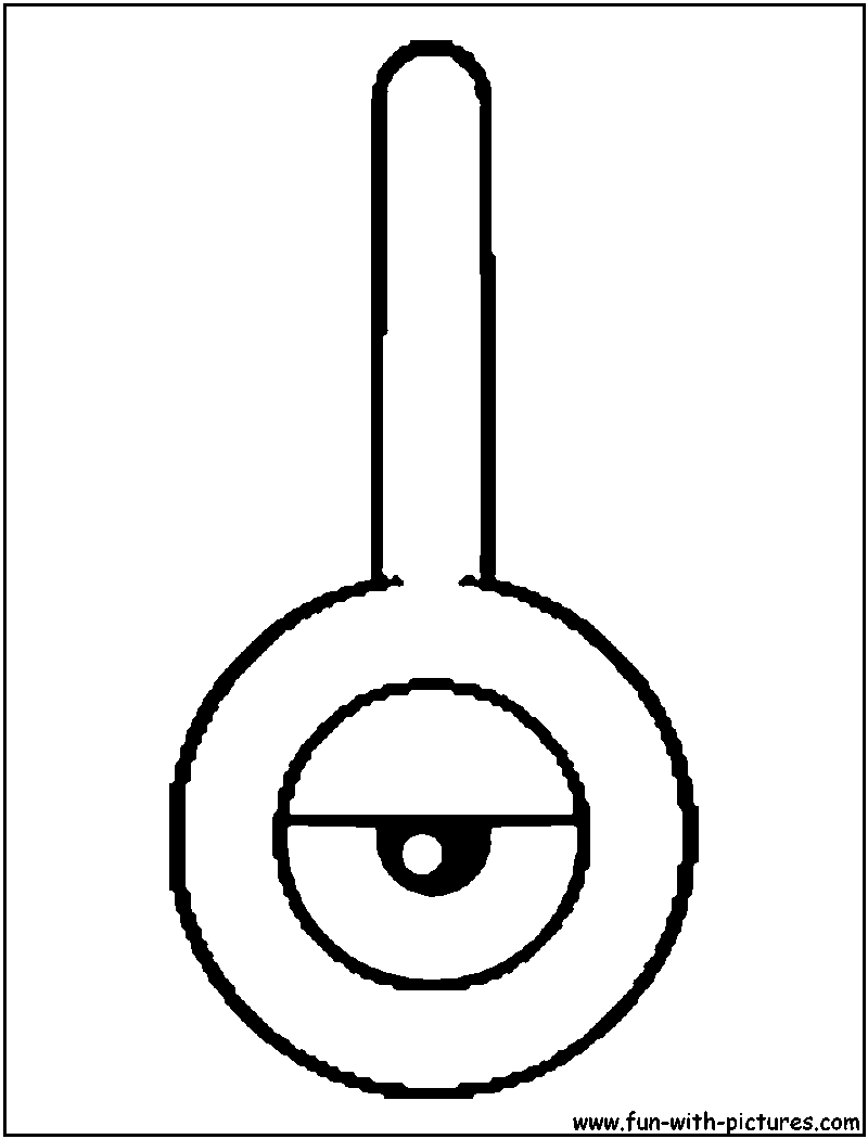 Unown Exclamation Coloring Page 
