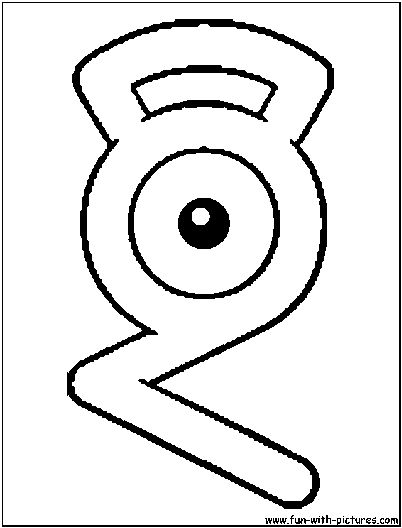 Unown G Coloring Page 