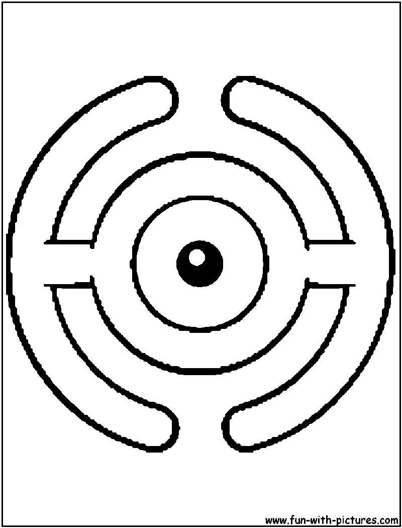 Unown H Coloring Page 