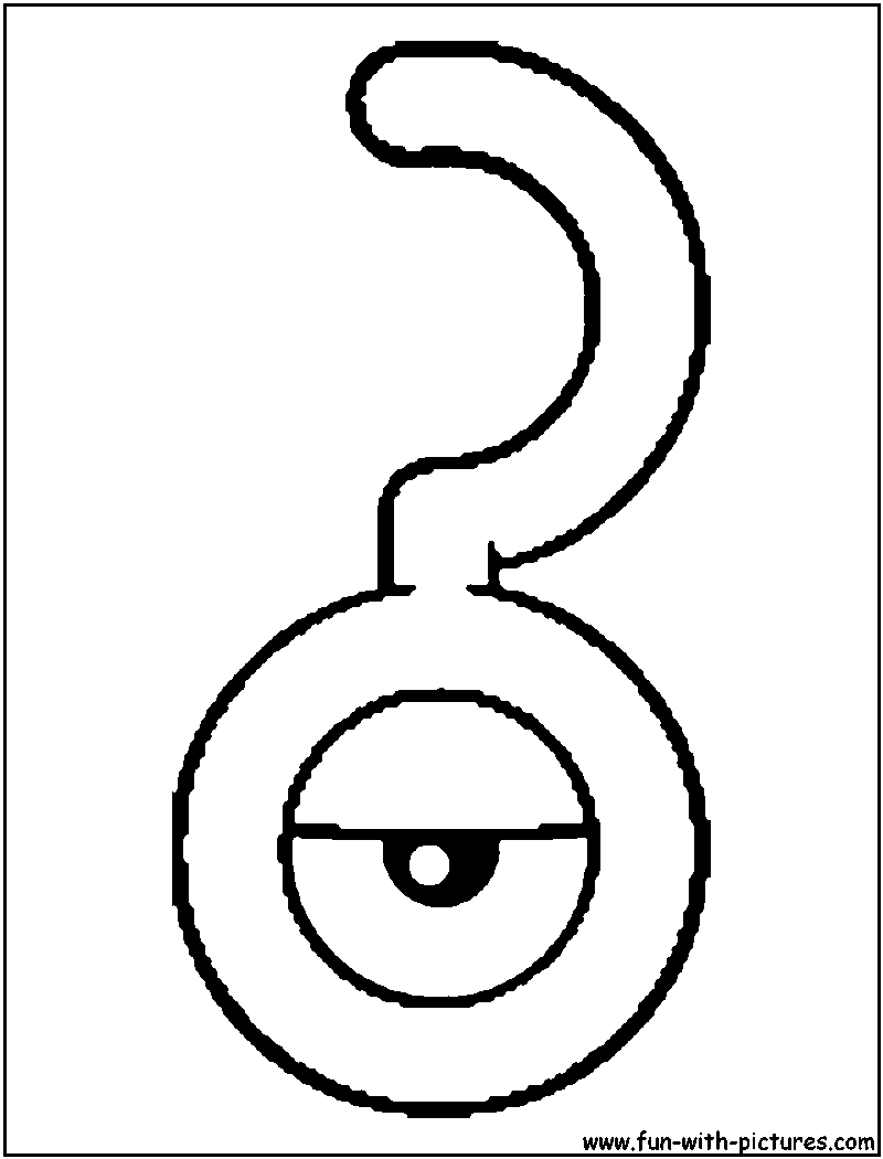 Unown Question Coloring Page 