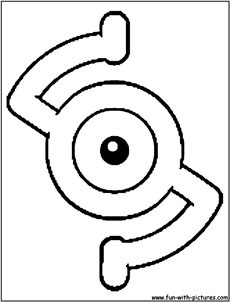Unown S Coloring Page 