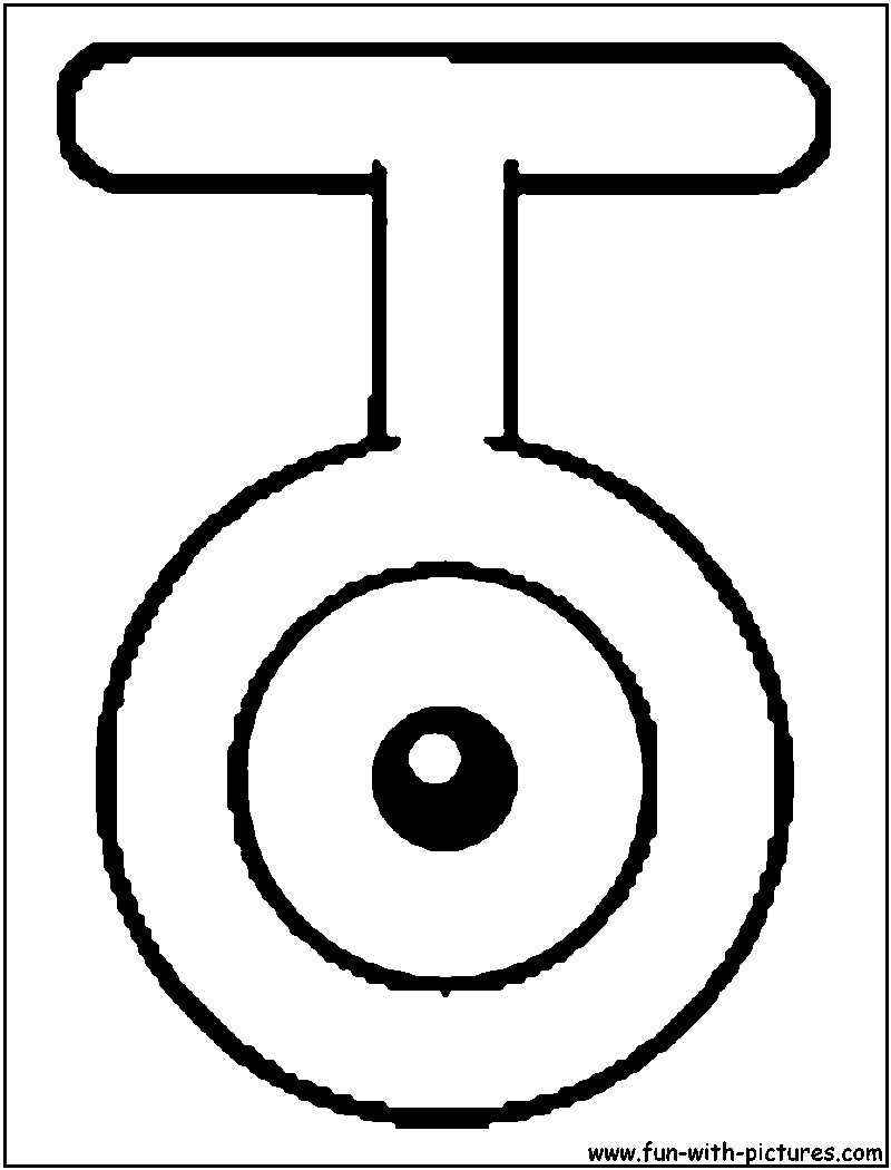 Unown T Coloring Page 
