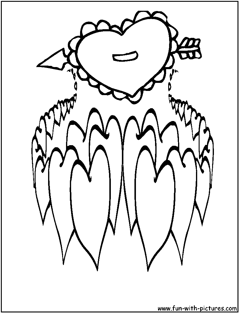 Valentineday Hearts Coloring Page 