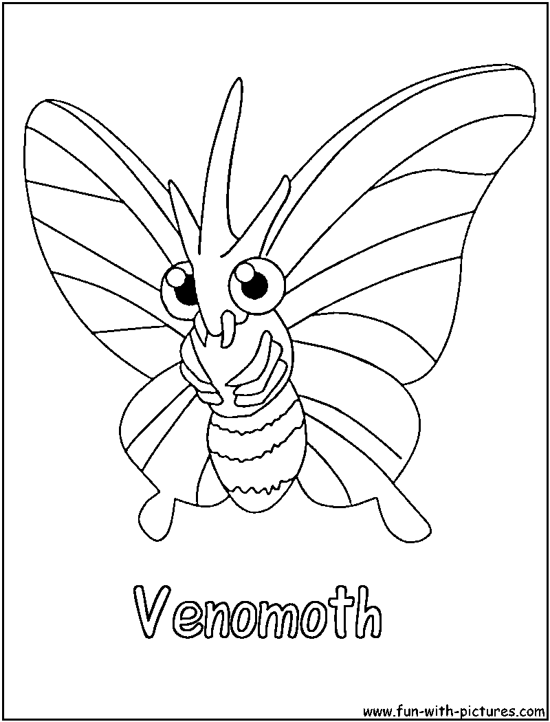 Venomoth Coloring Page 