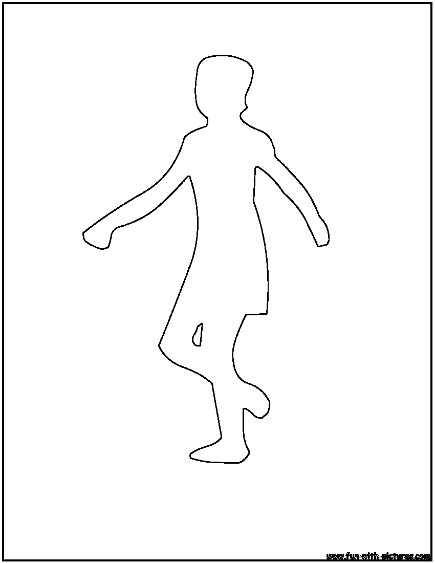 Walking Outline Coloring Page 