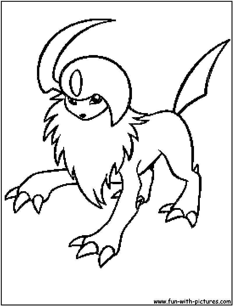 Absol Coloring Page 
