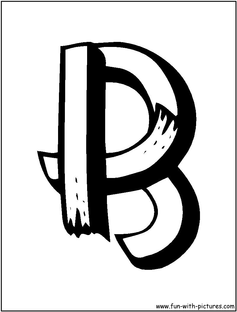 Alphabets B Coloring Page 