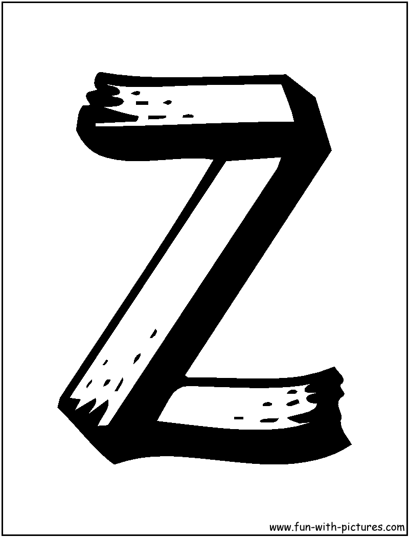 Alphabets Z Coloring Page 