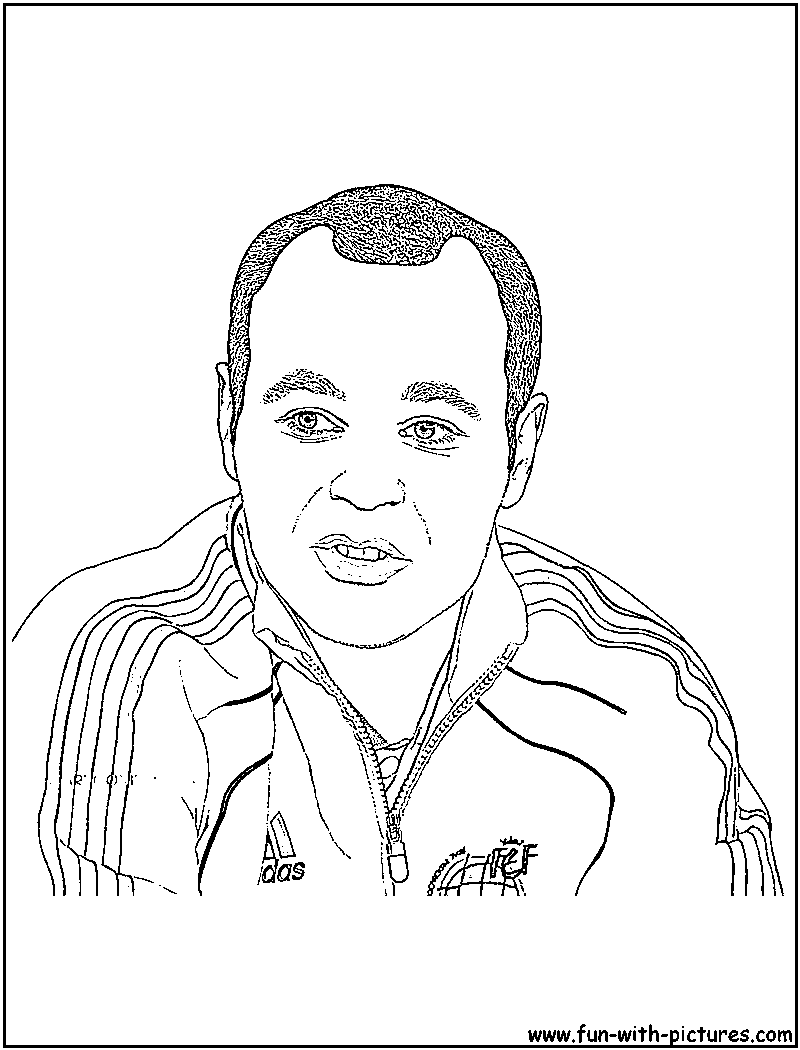 Andres Iniesta Coloring Page 
