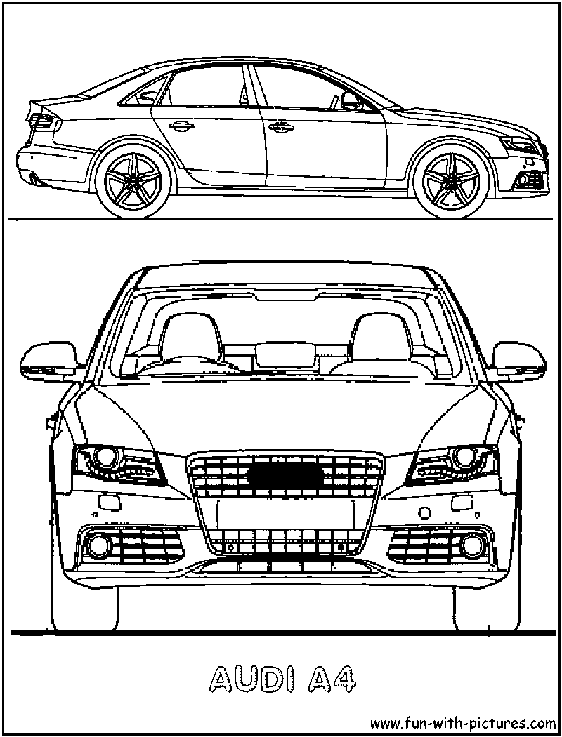 Audi A4 Coloring Page 