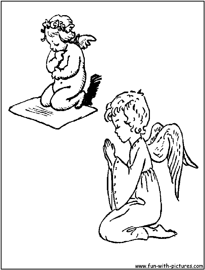 Babyangel Prayers Coloring Page 