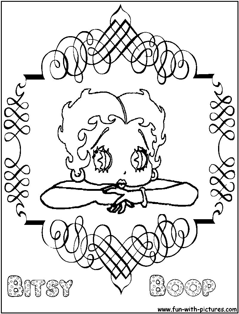 Bitsy Boop Coloring Page 