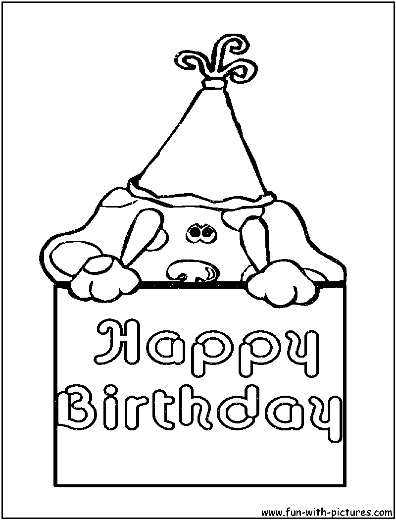 blues clues birthday coloring pages