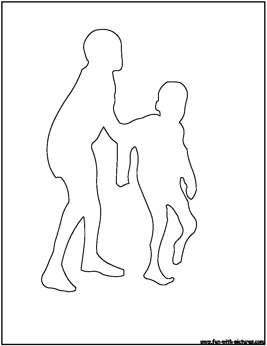 Boys Outline Coloring Page 