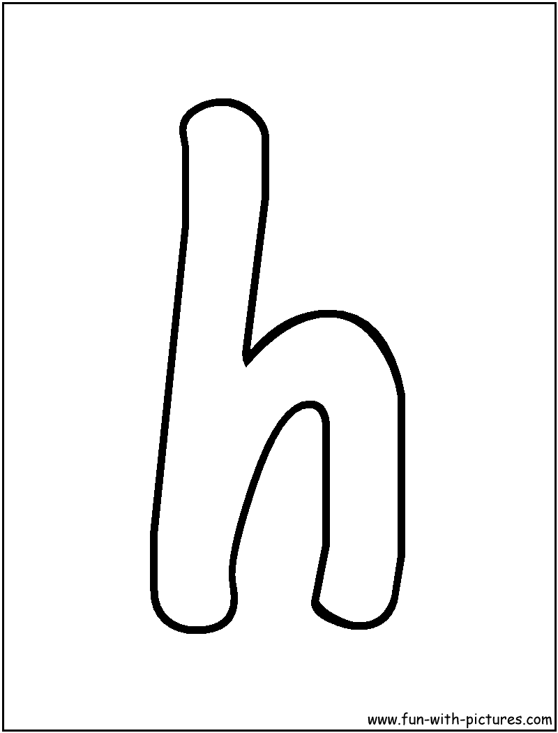 the letter h for colouring old english font