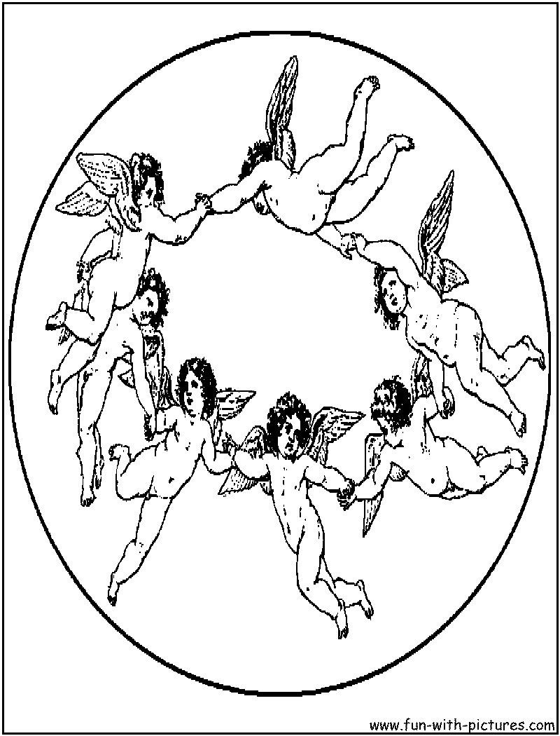 Cherubs Coloring Page 