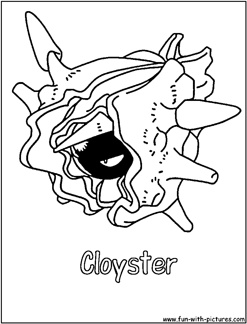 Cloyster Coloring Page 