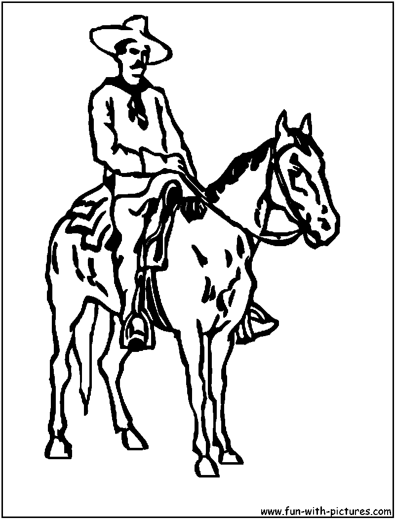 cowboy coloring pages free printable colouring pages for kids to print and color in
