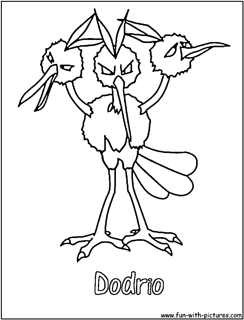 Dodrio Coloring Page 