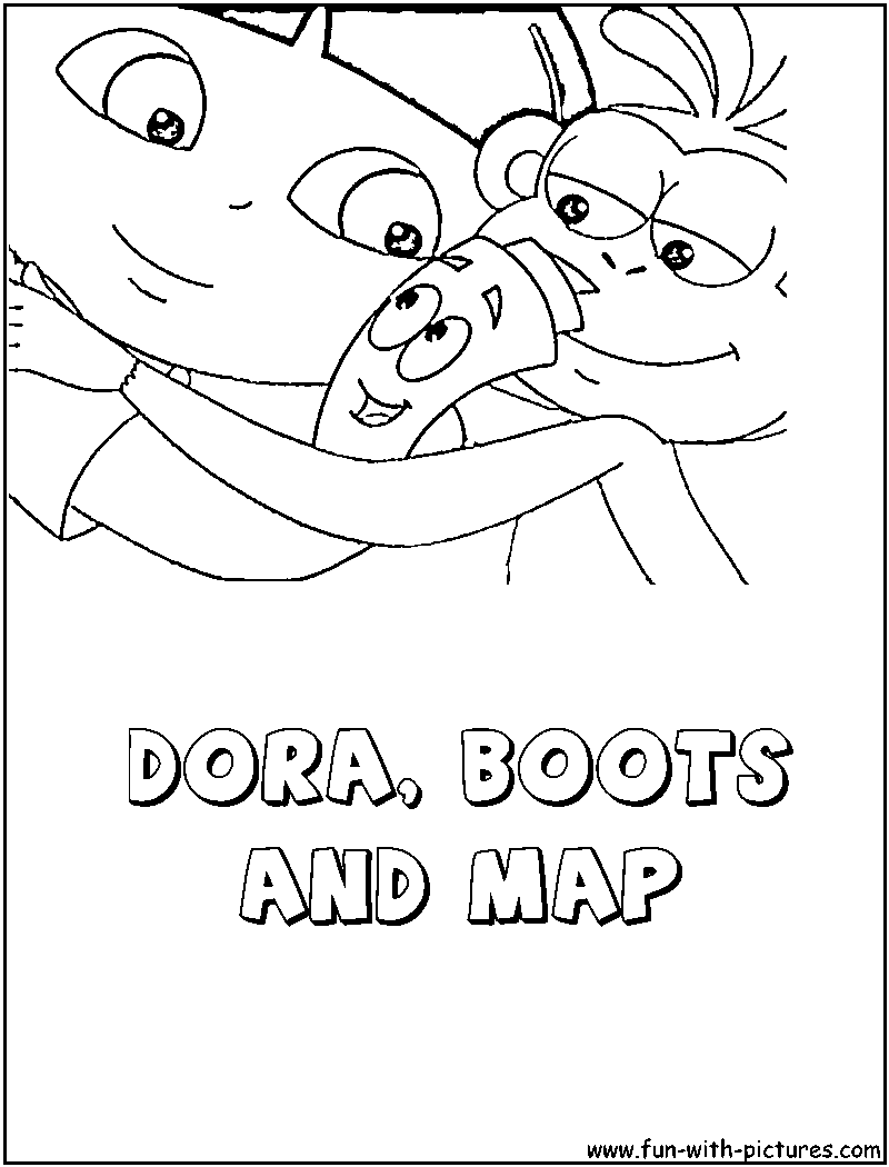 Dora The Explorer Coloring Pages - Free Printable Colouring Pages for