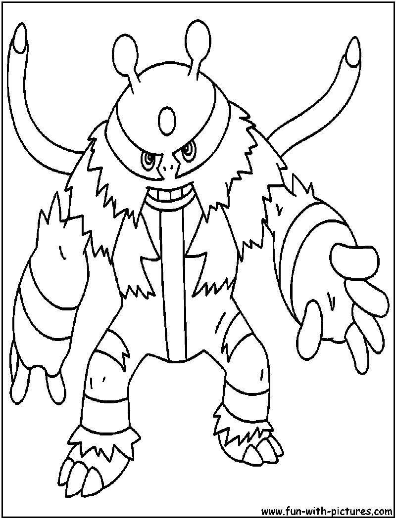 Electivire Coloring Page 
