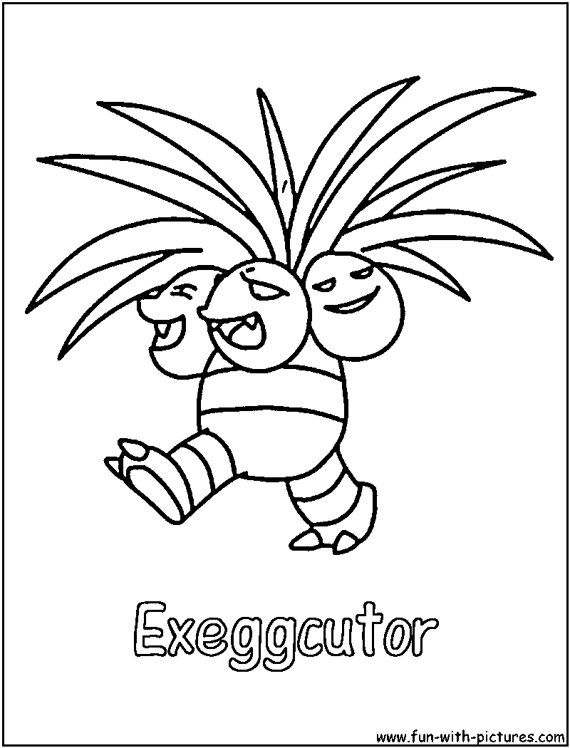Exeggcutor Coloring Page 