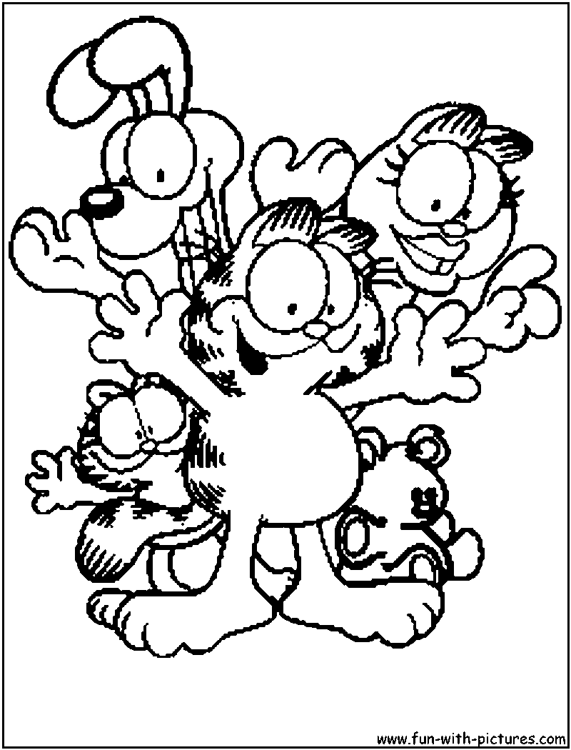 garfield coloring pages for kids