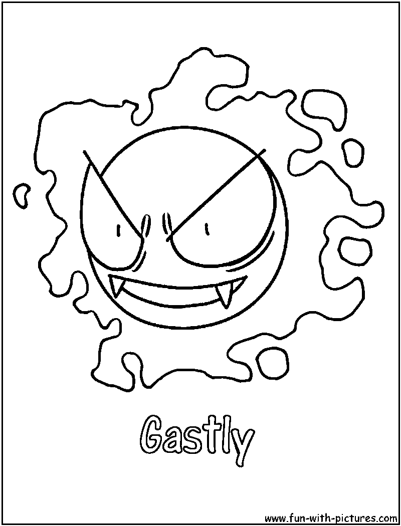 Ghost Pokemon Coloring Pages - Free Printable Colouring Pages for kids