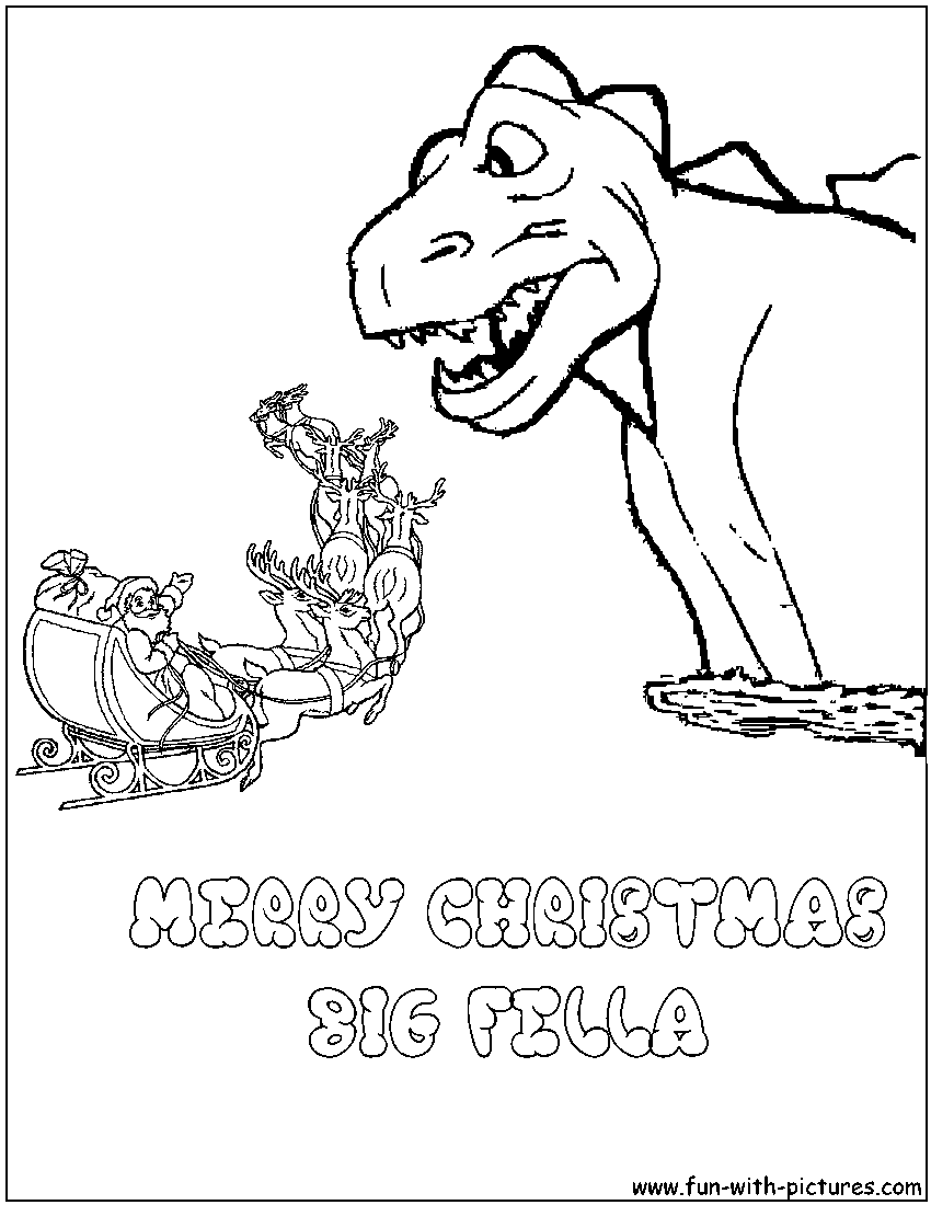 Godzilla Christmas Coloring Page 