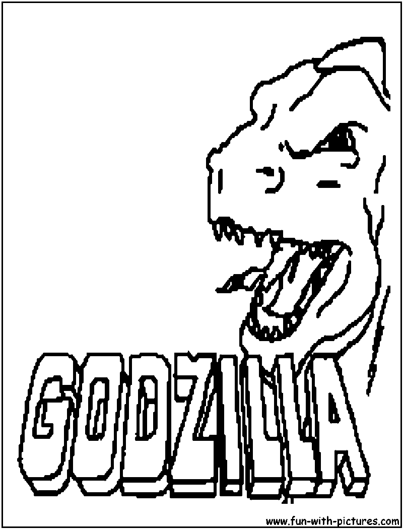 Godzilla Intro Coloring Page 