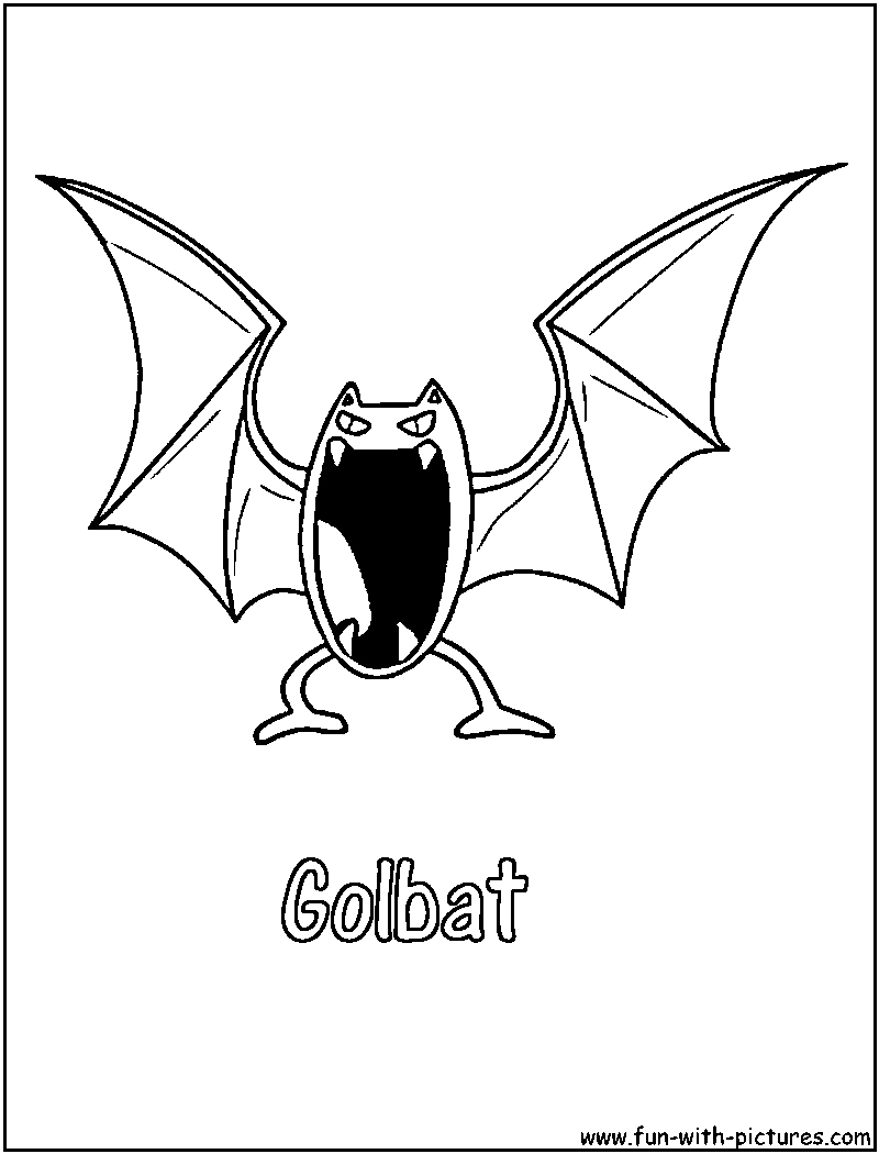 Golbat Coloring Page 