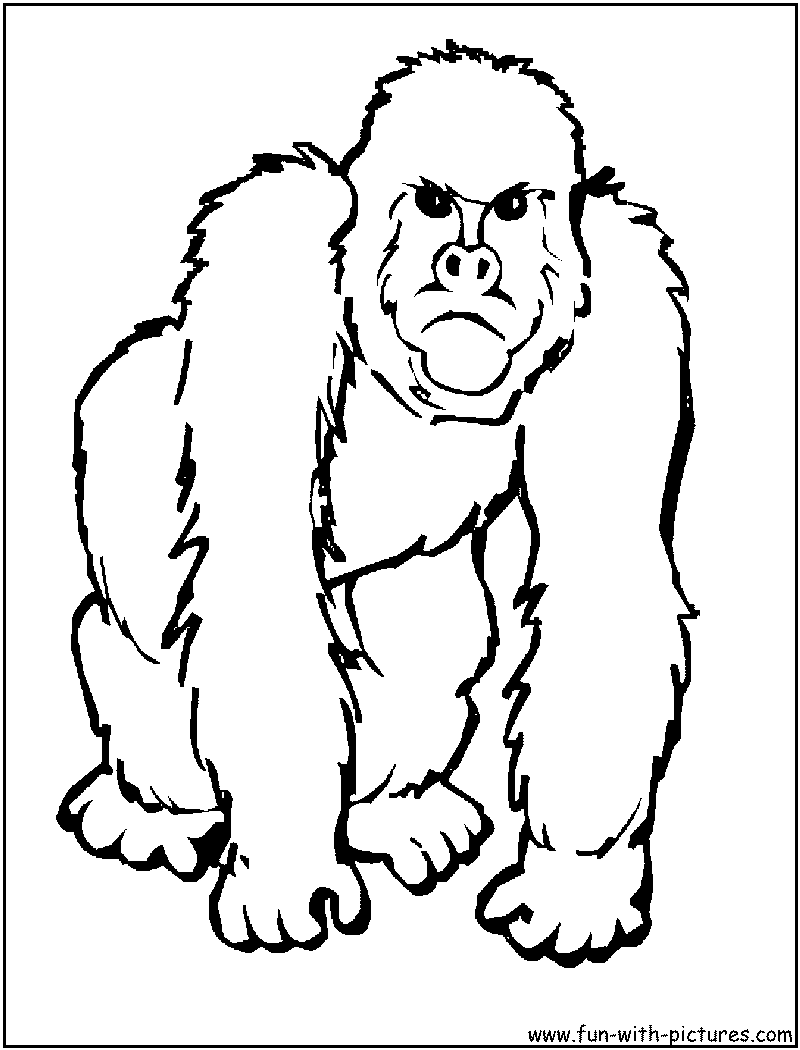 printable gorilla image