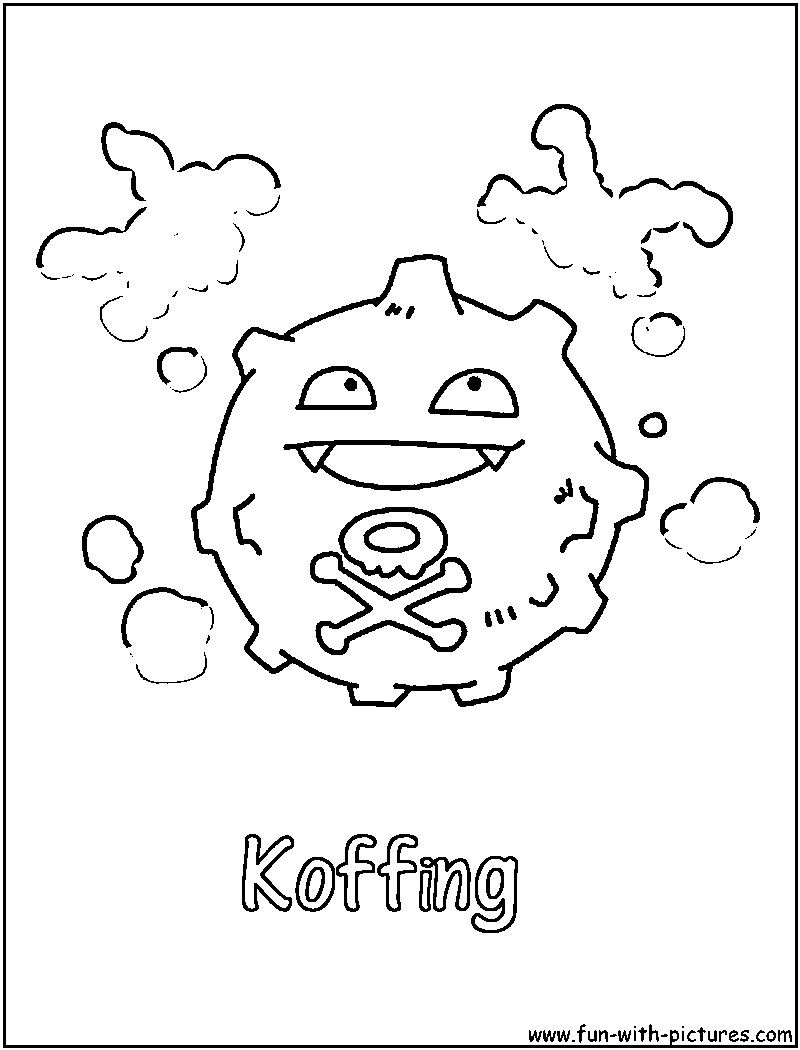 Koffing Coloring Page 