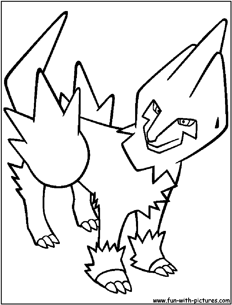 Manectric Coloring Page 