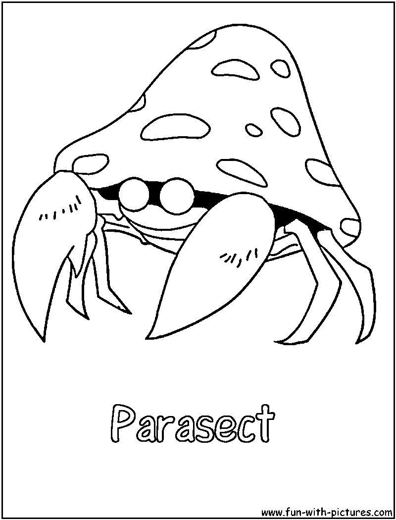 Parasect Coloring Page 