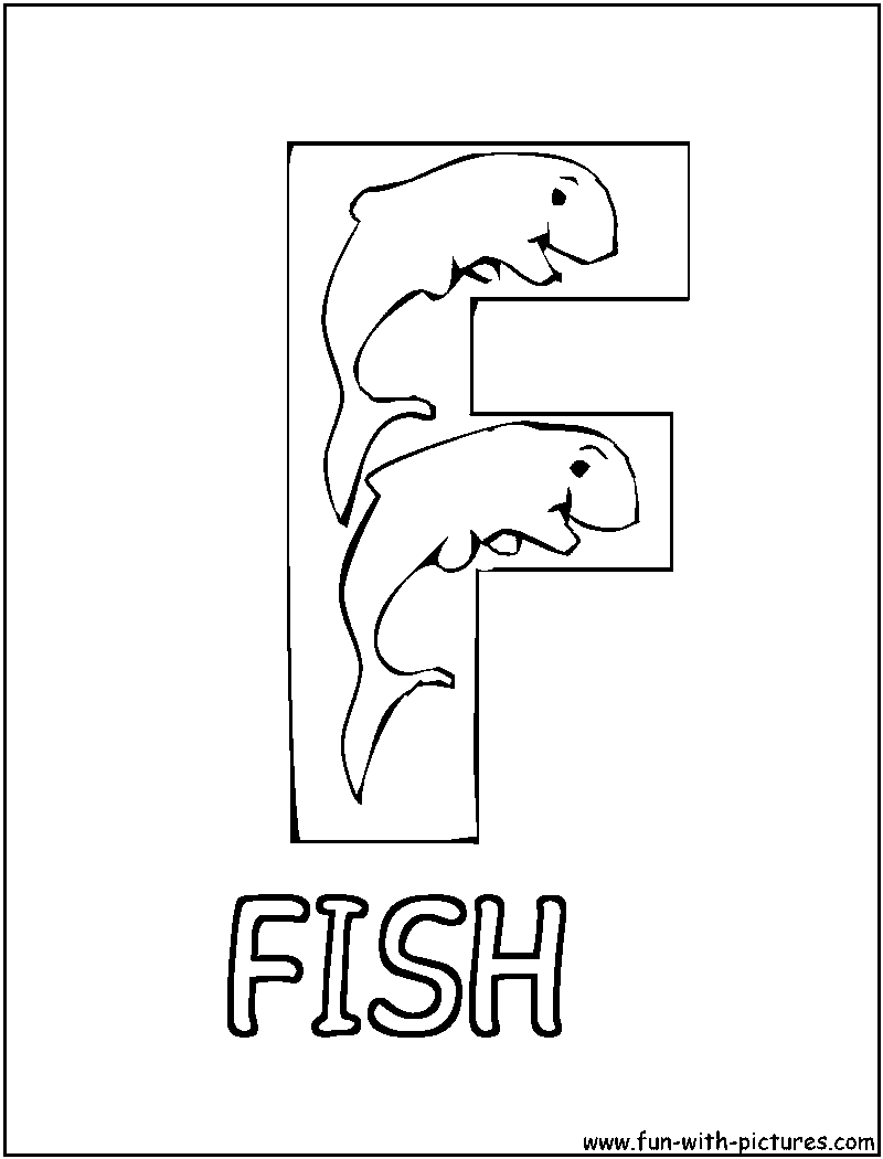 Picture Alphabets F Coloring Page 