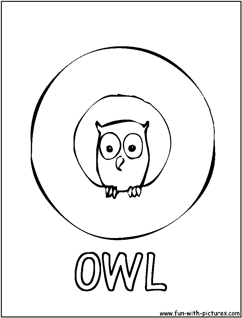 Picture Alphabets O Coloring Page 