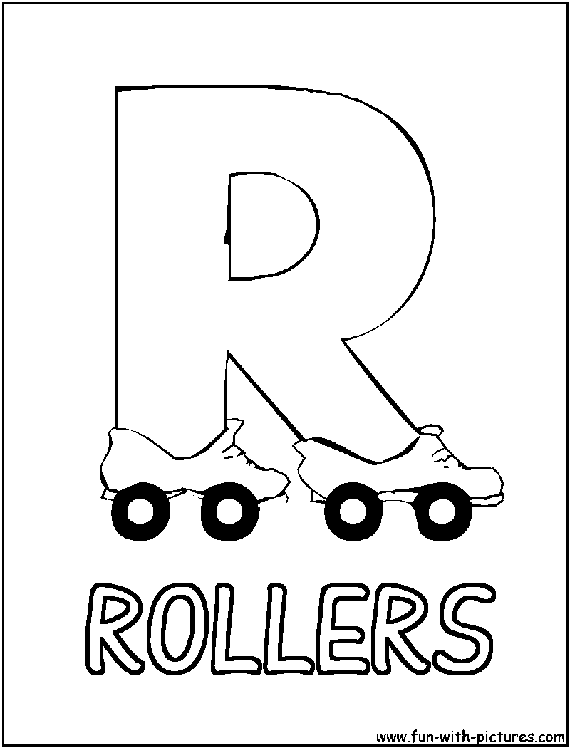 Picture Alphabets R Coloring Page 