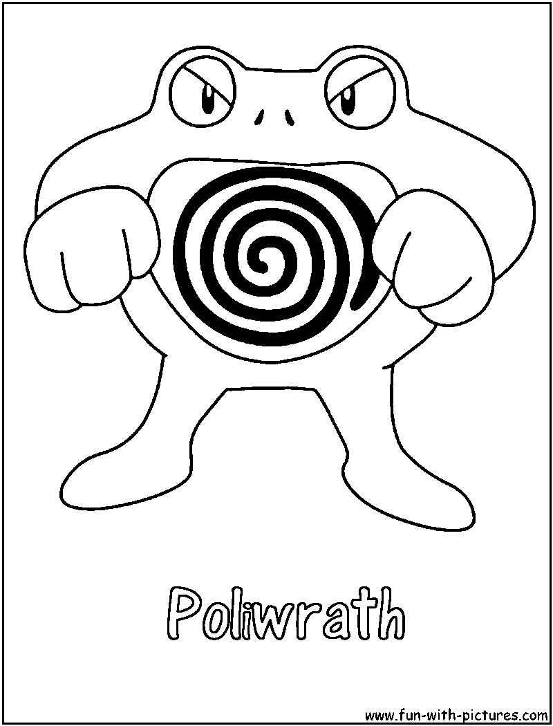 Poliwrath Coloring Page 