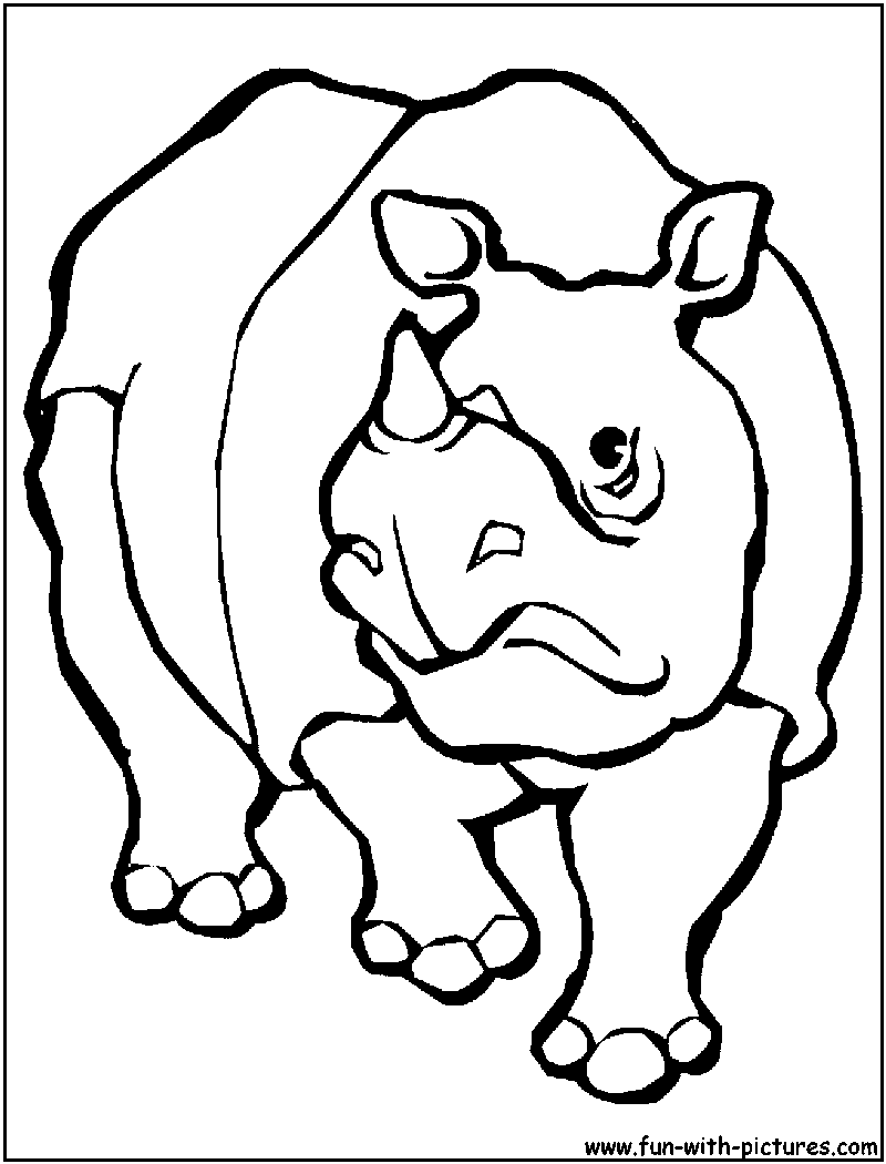 Rhinocerous Coloring Page 