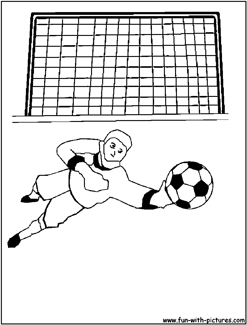 Soccer Goalkeeper Coloring Page 